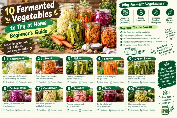 10 Fermented Vegetables to Try at Home: Beginner’s Guide