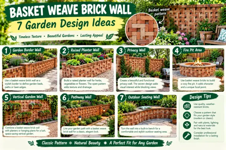 Basket Weave Brick Wall: 7 Garden Design Ideas