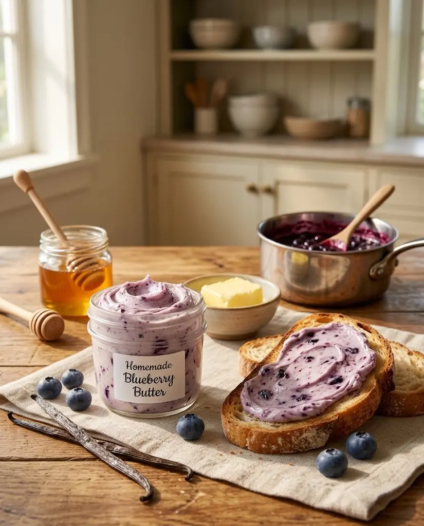 Blueberry Vanilla Butter: Easy Honey Butter Recipe