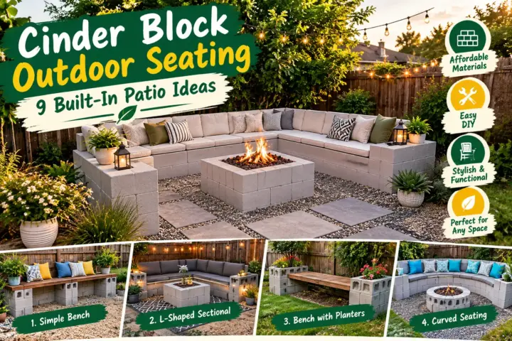 Cinder Block Outdoor Seating: 9 Built-In Patio Ideas
