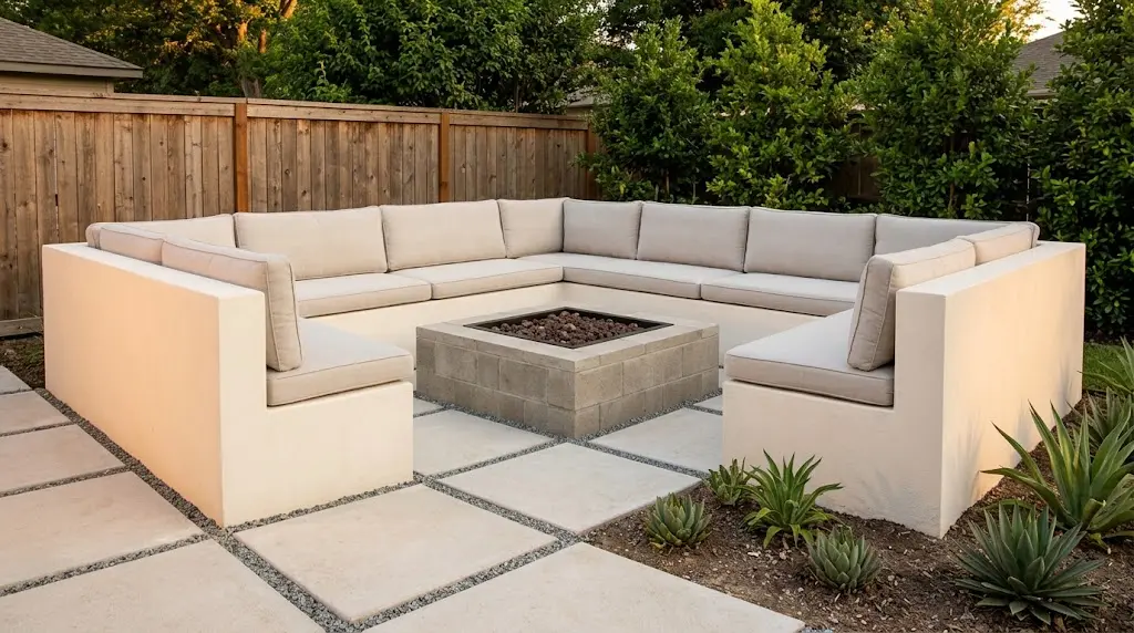 Cinder Block Outdoor Seating: 9 Built-In Patio Ideas