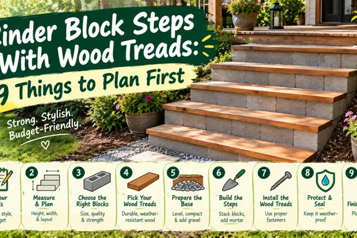 Cinder Block Steps With Wood Treads: 9 Things to Plan First