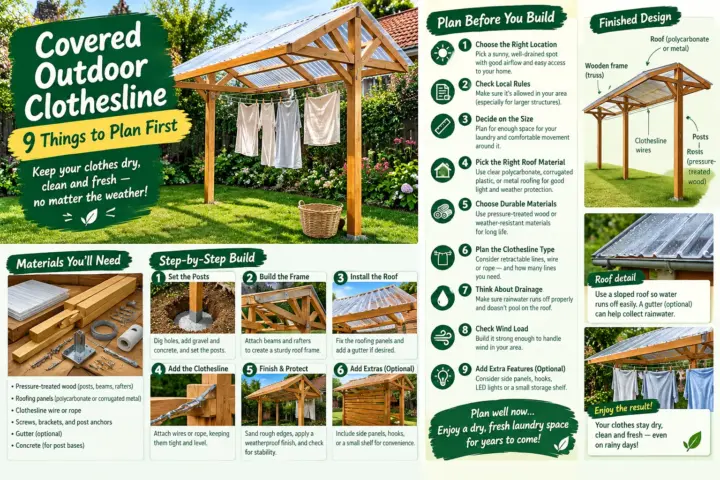 Covered Outdoor Clothesline: 9 Things to Plan First
