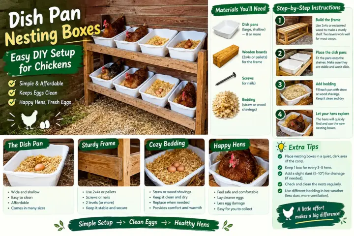 Dish Pan Nesting Boxes: Easy DIY Setup for Chickens