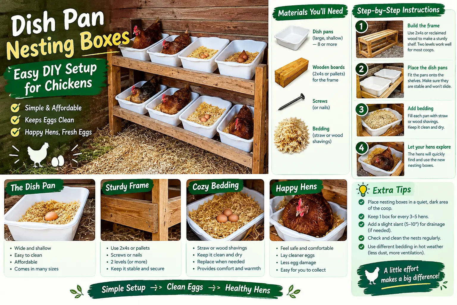 Dish Pan Nesting Boxes: Easy DIY Setup for Chickens