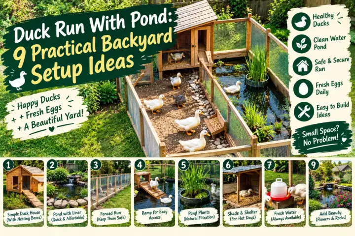 Duck Run With Pond: 9 Practical Backyard Setup Ideas