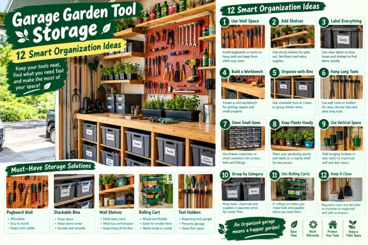 Garage Garden Tool Storage: 12 Smart Organization Ideas
