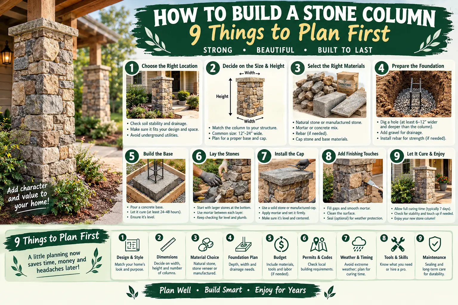 How to Build a Stone Column: 9 Things to Plan First