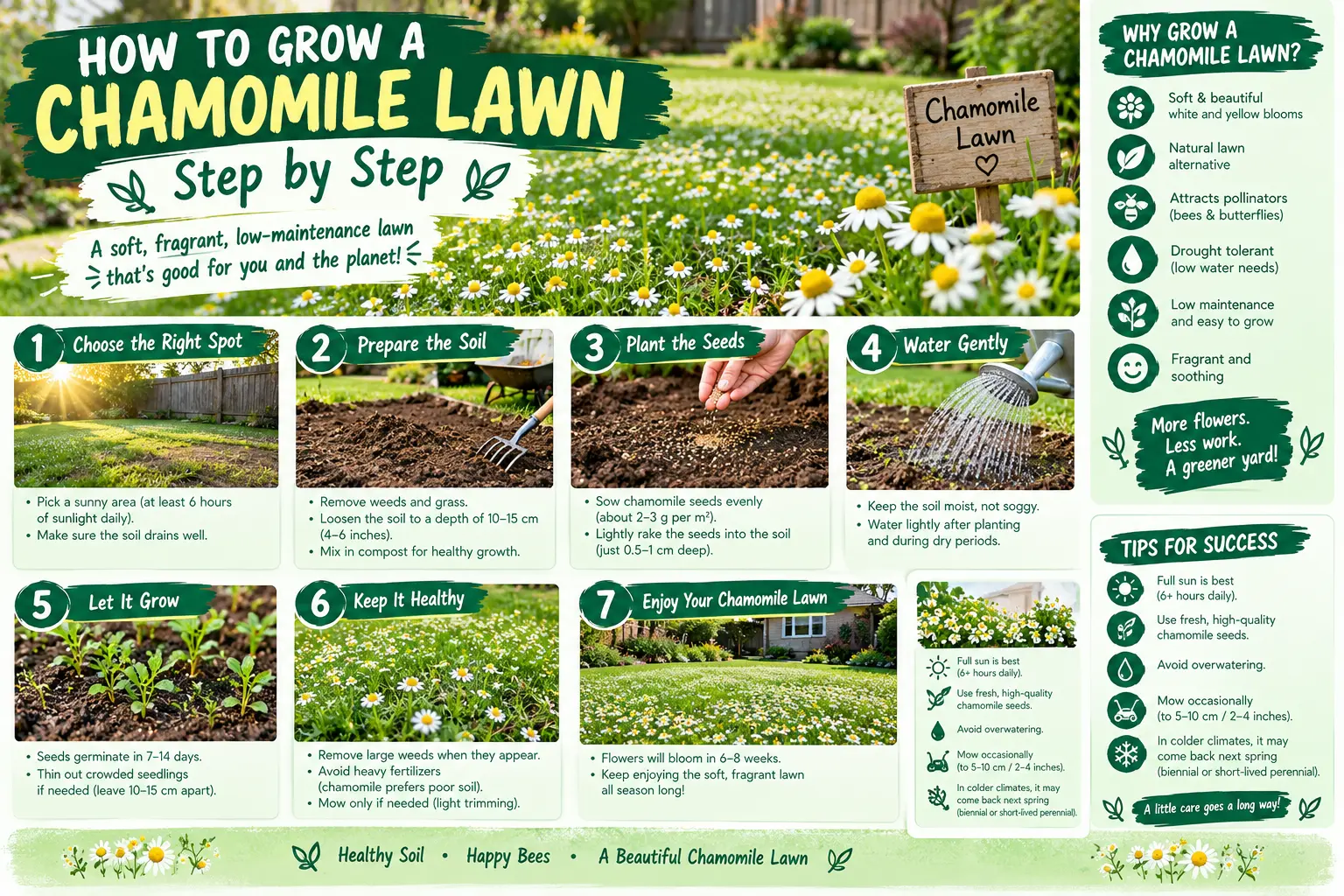 How to Grow a Chamomile Lawn: Step-by-Step Guide