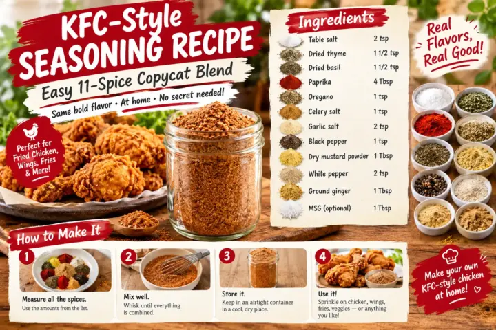 KFC-Style Seasoning Recipe: Easy 11-Spice Copycat Blend