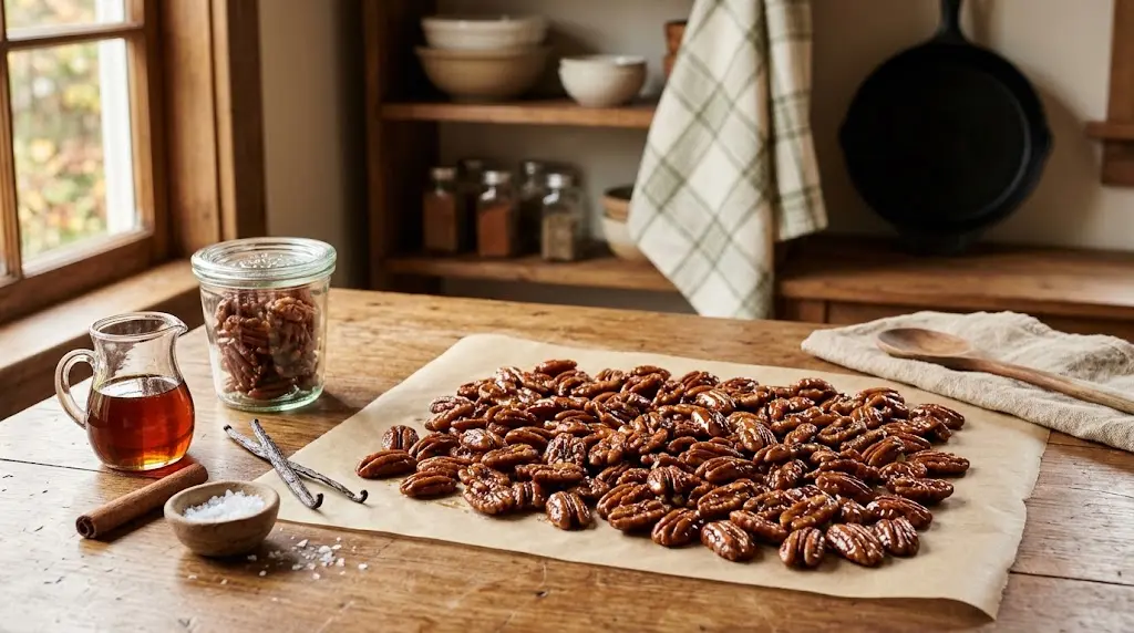 Maple Vanilla Candied Pecans: Easy 5-Ingredient Recipe