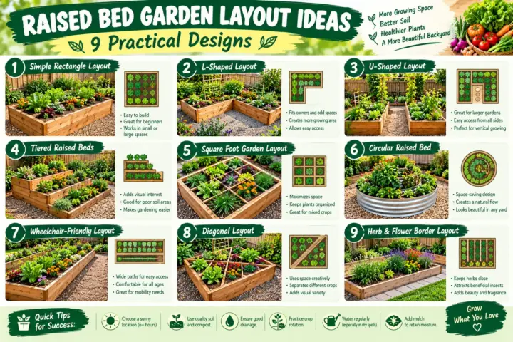 Raised Bed Garden Layout Ideas: 9 Practical Designs