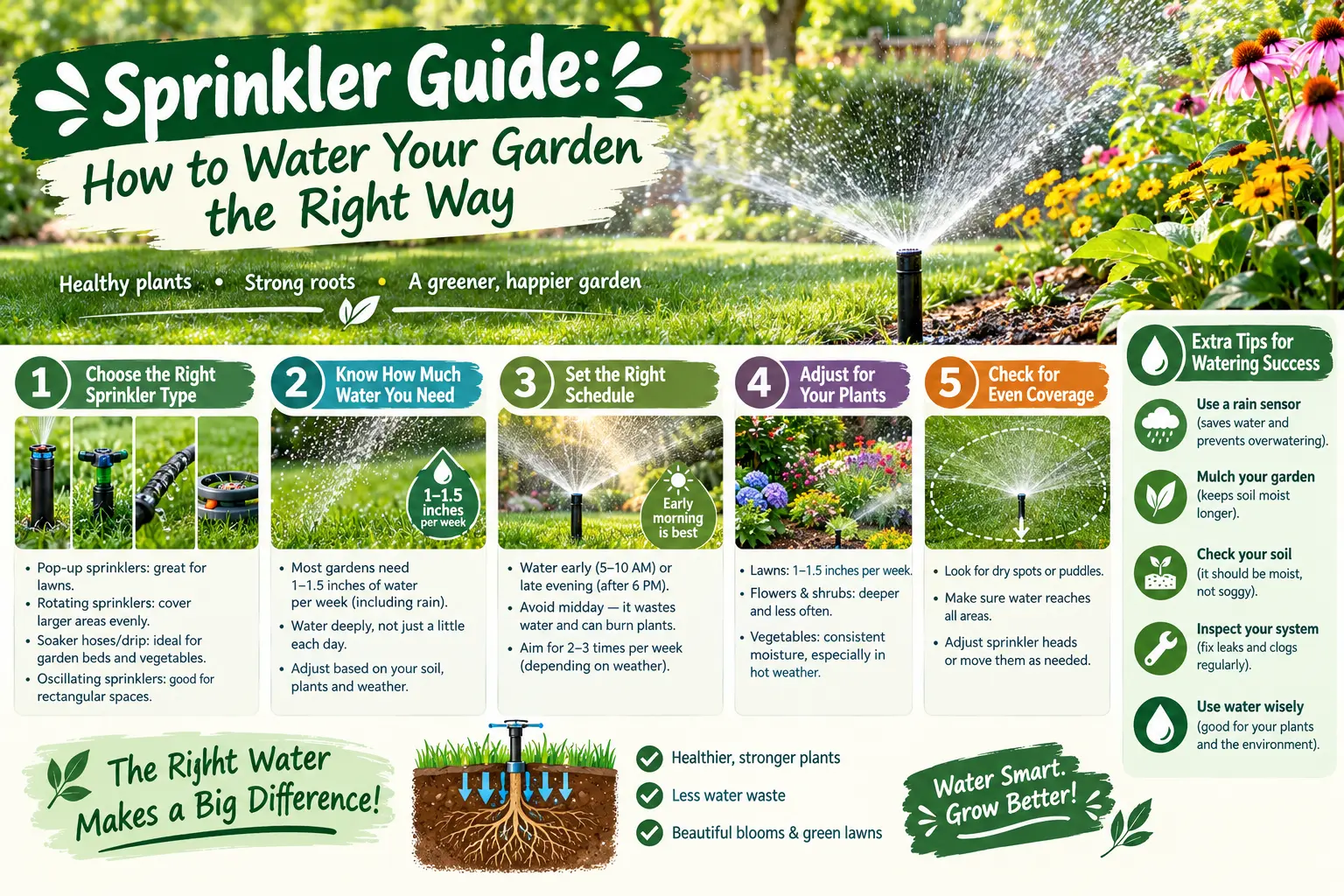 Sprinkler Guide: How to Water Your Garden the Right Way