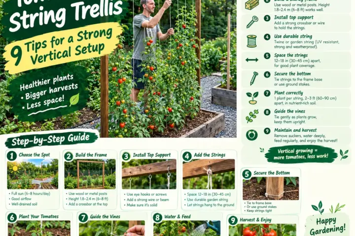 Tomato String Trellis: 9 Tips for a Strong Vertical Setup