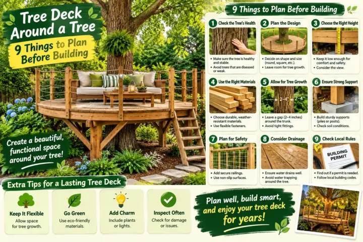 Tree Deck Around a Tree: 9 Things to Plan Before Building