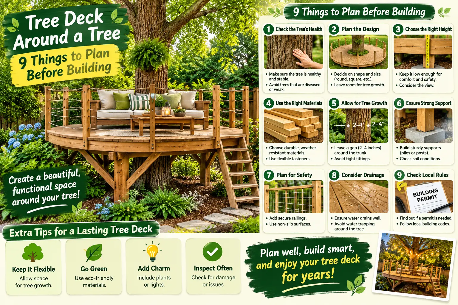Tree Deck Around a Tree: 9 Things to Plan Before Building